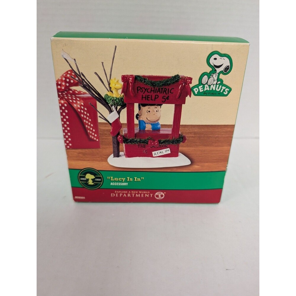 NEW Department 56 Peanuts Village Accessory Lucy Is In Figure #809005 Snoopy